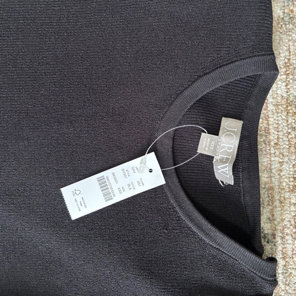 J.Crew NWT Sleeveless sweater-dress in stretch viscose blend black XXS - Picture 3 of 11